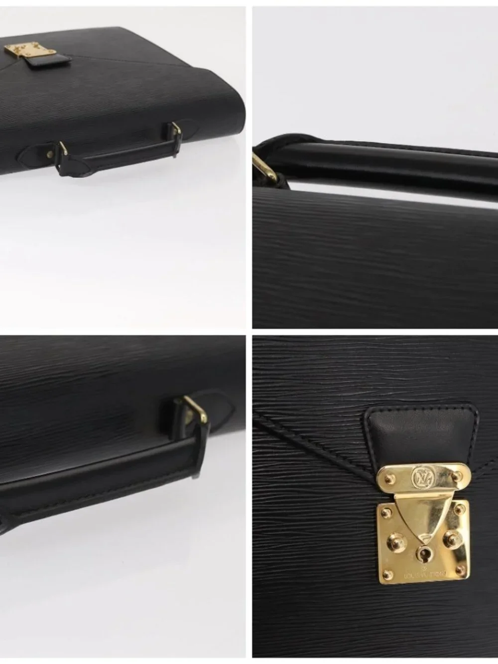 LOUIS VUITTON Epi Serviette Conseiller Business Bag Black M54422 LV Auth 160118